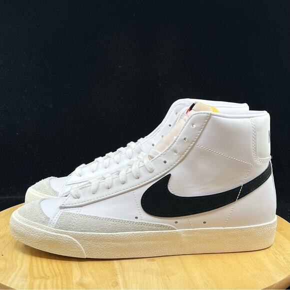 Nike Blazer Mid \'77 Vintage White Black Suede BQ6806-100 Retro Mens Size 13